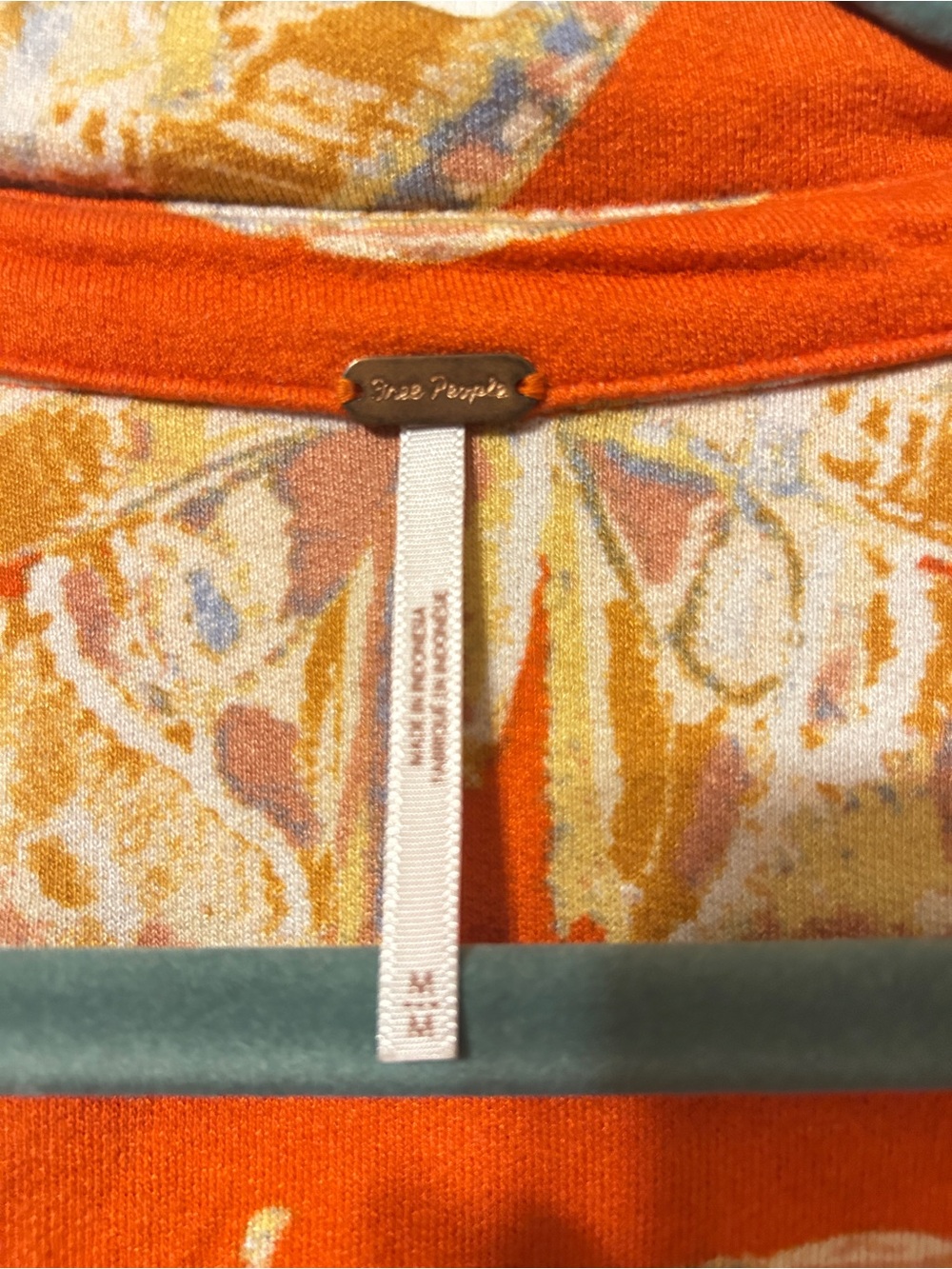 Free People Orange Top - Picture 2 of 2